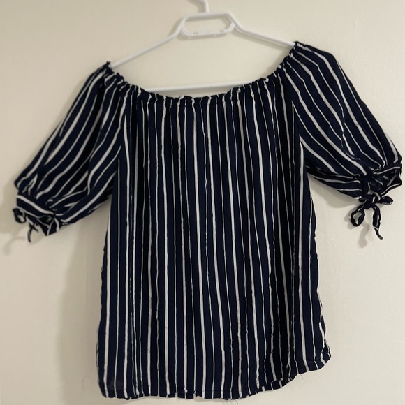 Navy striped lightweight top - Picture 1 of 4